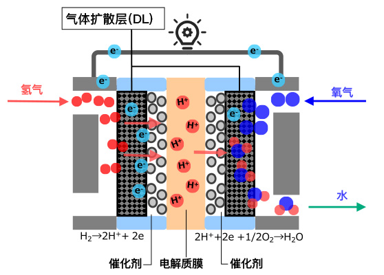 燃料电池(PEFC) 模式图