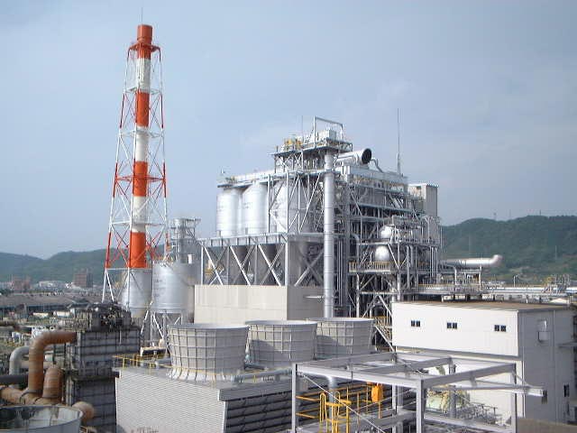 Biomass boiler at the Hiroshima Plant