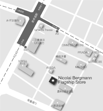 ニコライ・バーグマン・フラワーズ・アンド・デザイン フラッグシップストアの地図の画像