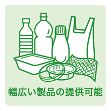 幅広い製品の提供可能